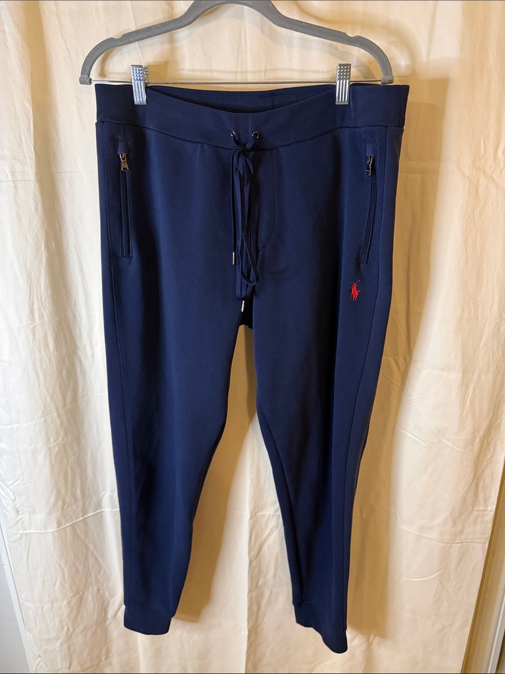 Polo by Ralph Lauren Navy Sweatpants with Red Pony Embroidery
